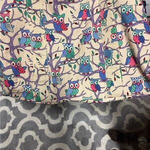 Colorful Owl Print Travel Duffel